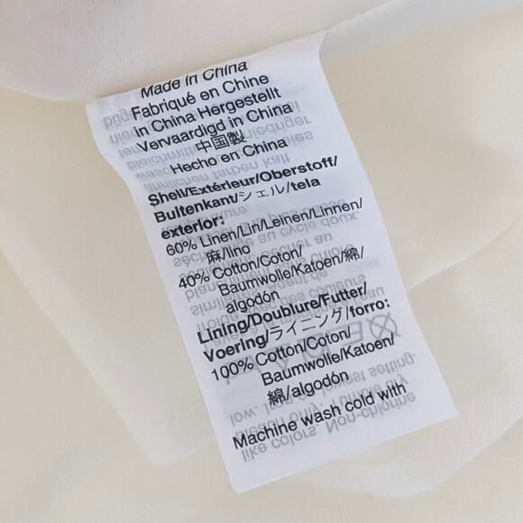 J.Crew Point Sur Peplum White Linen Cotton Lace-Up Sleeveless Top, size XS - Picture 7 of 8